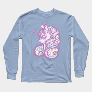 Pretty in Pink Unicorn Long Sleeve T-Shirt